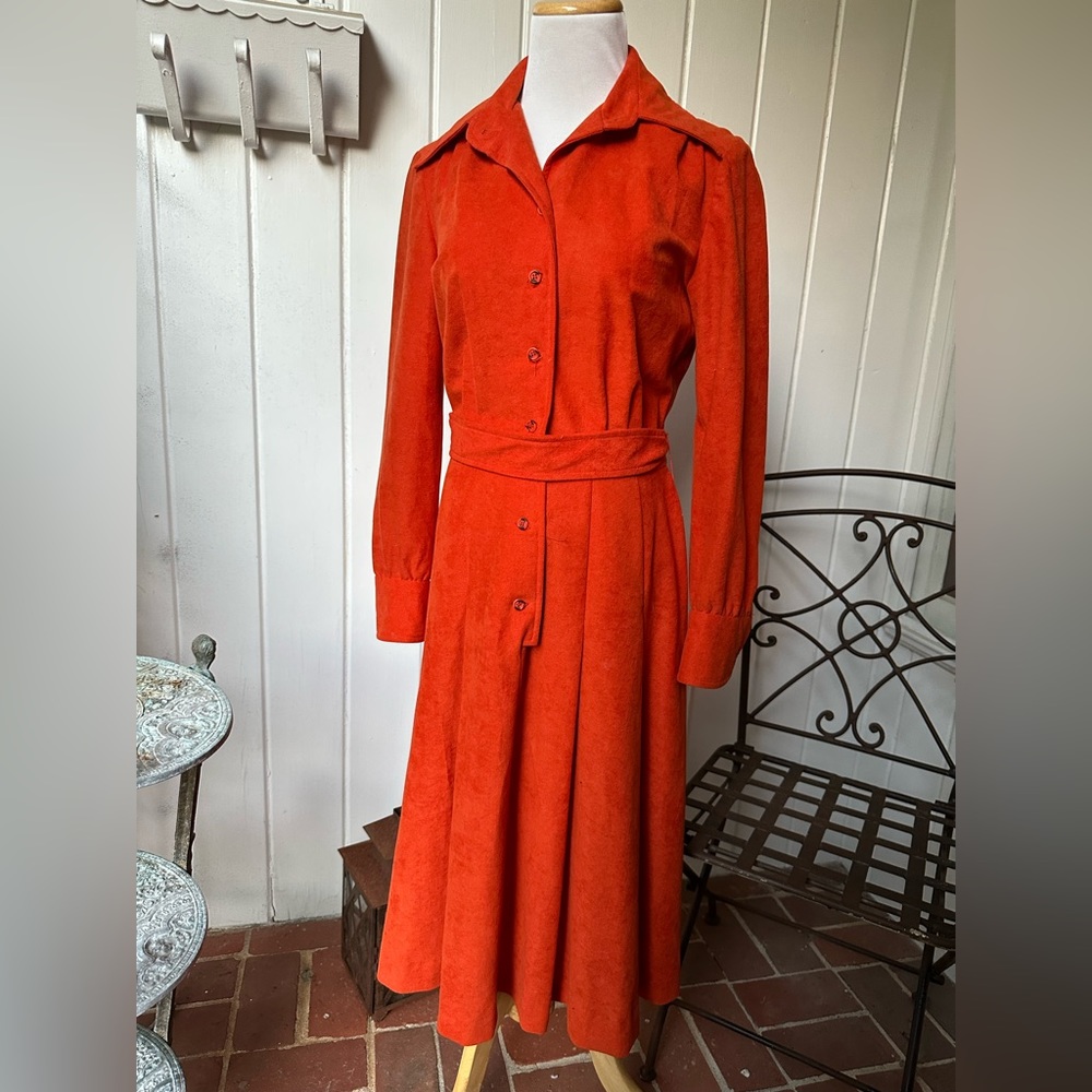 California Girl Vintage Burnt Orange Dress
